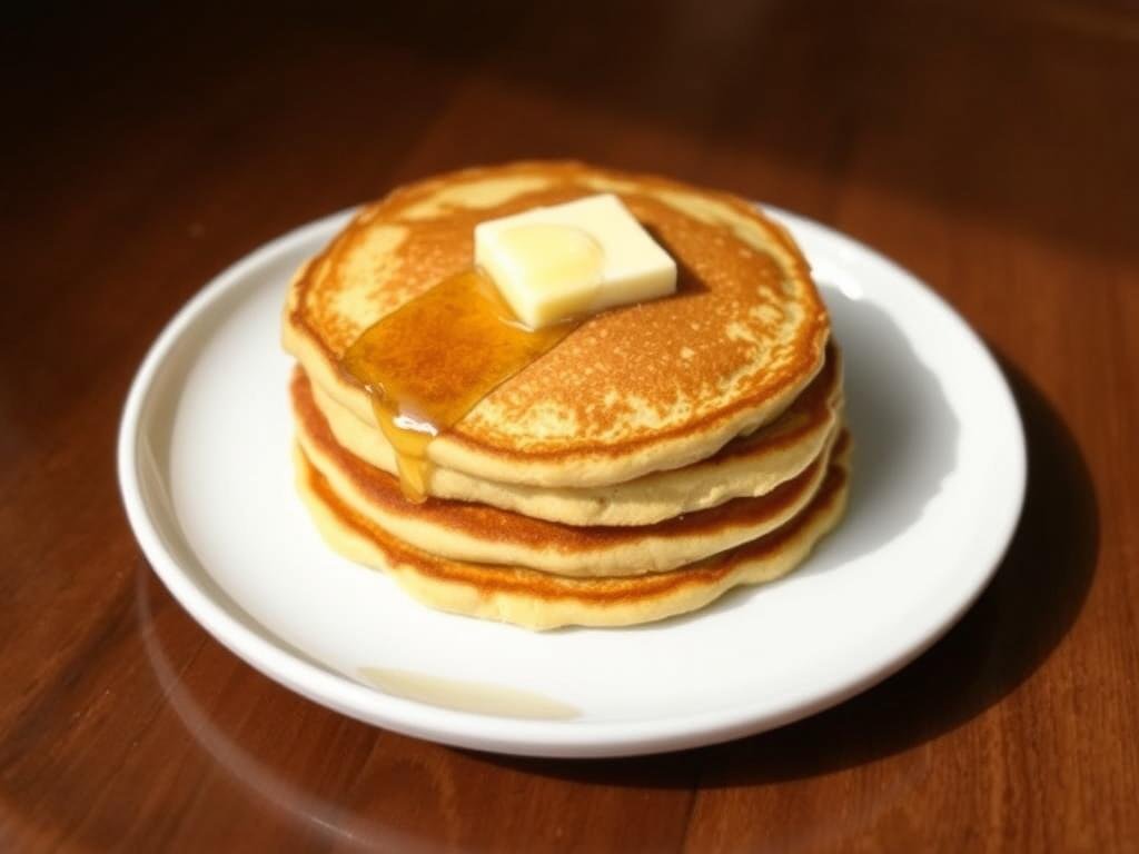 Pancakes keto à la farine d'amande avec beurre fondant